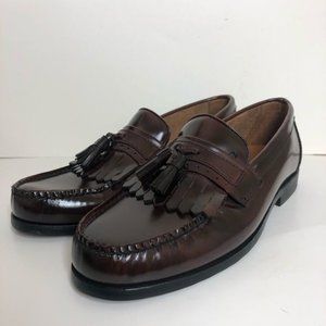 French Shriner Dark Brown Kiltie Tassel Loafers